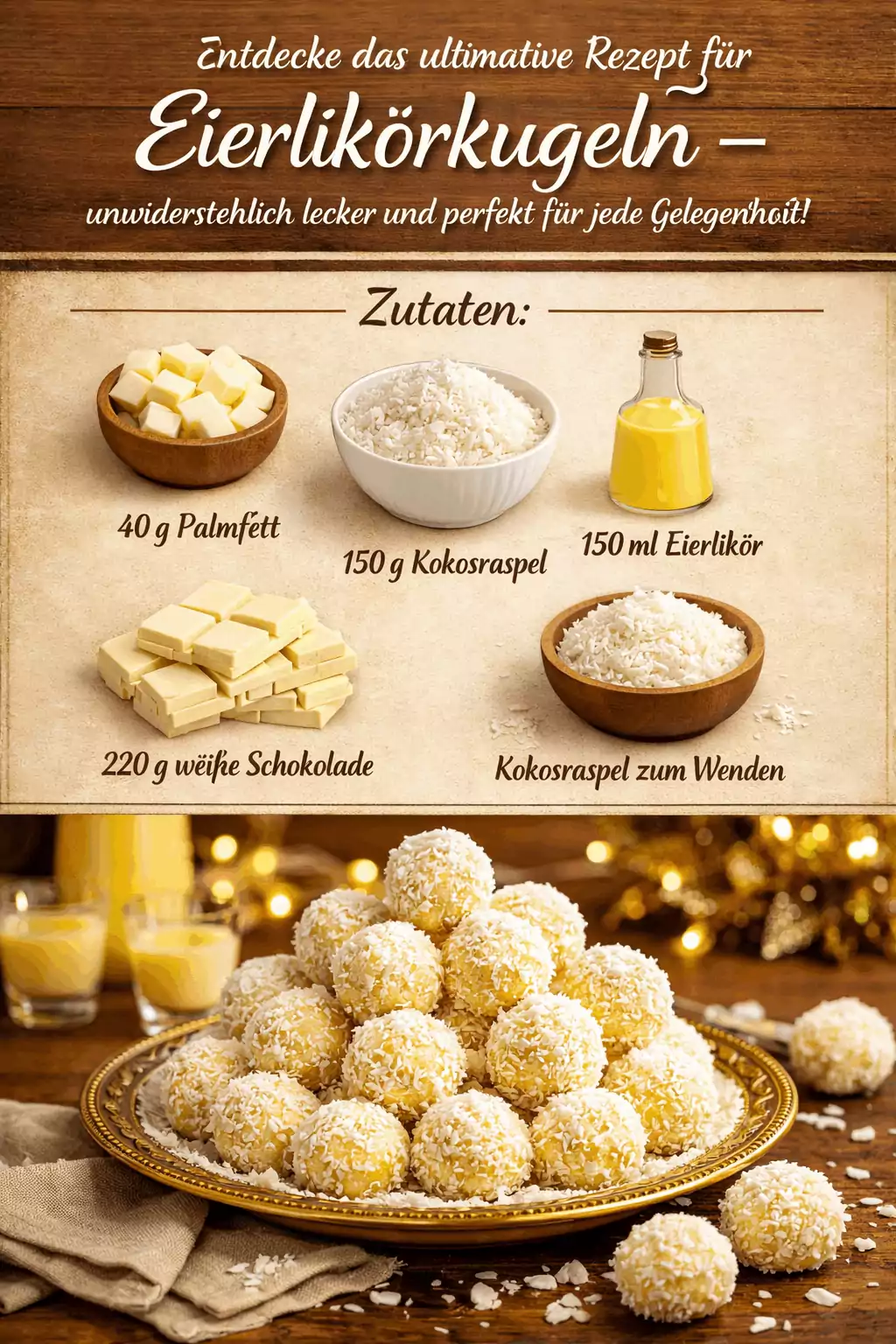 Entdecke das ultimative Rezept für Eierlikörkugeln – unwiderstehlich lecker und perfekt für jede Gelegenheit!