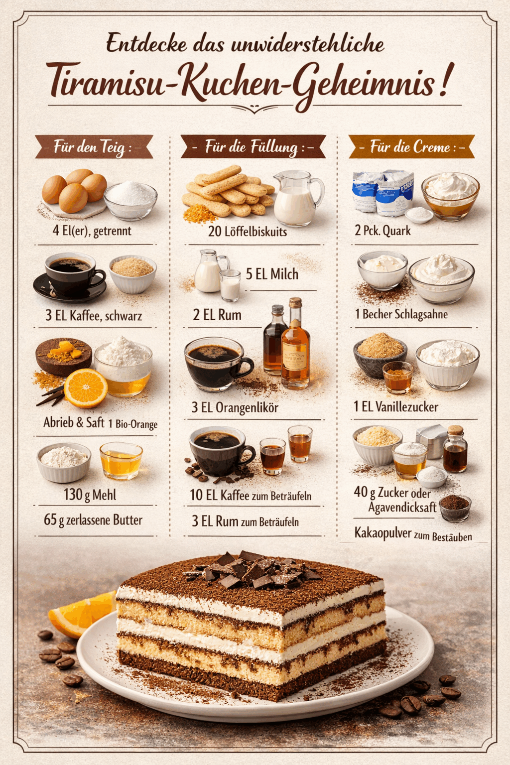 Entdecke das unwiderstehliche Tiramisu-Kuchen-Geheimnis!