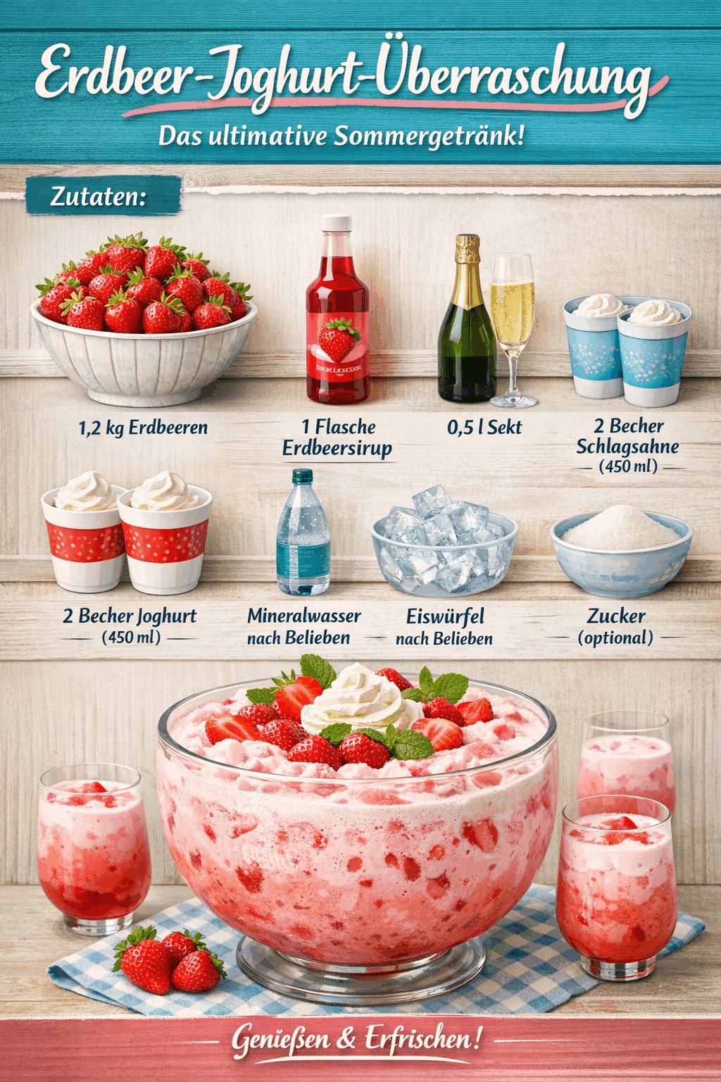 Erdbeer-Joghurt-Überraschung: Das ultimative Sommergetränk!