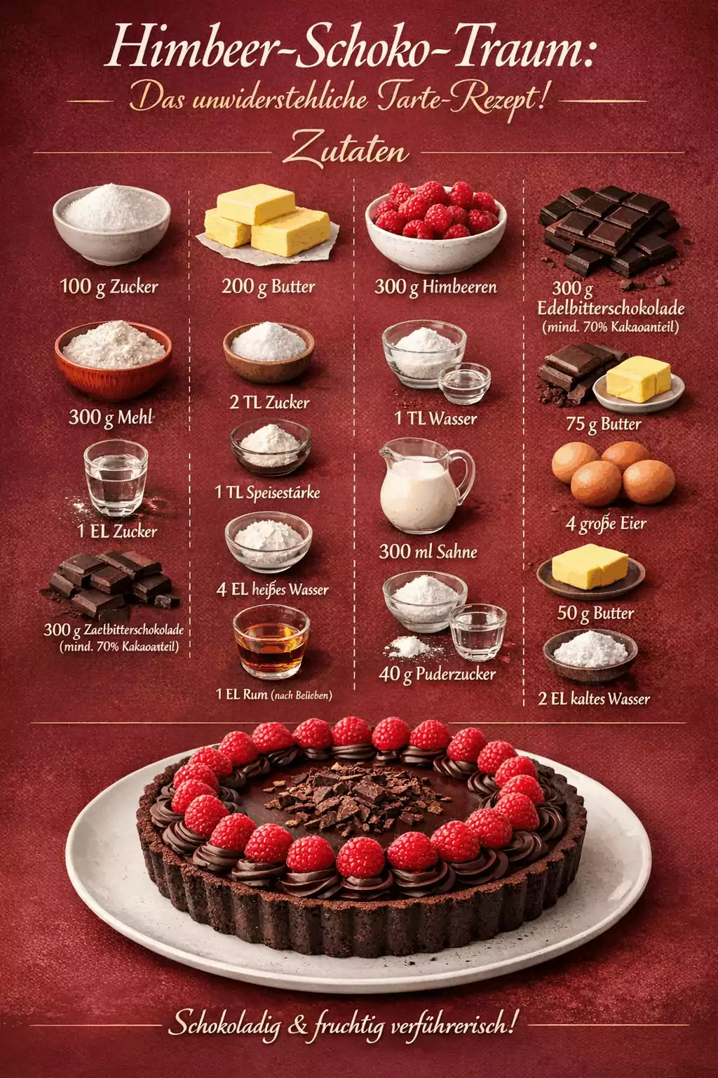 Himbeer-Schoko-Traum: Das unwiderstehliche Tarte-Rezept!