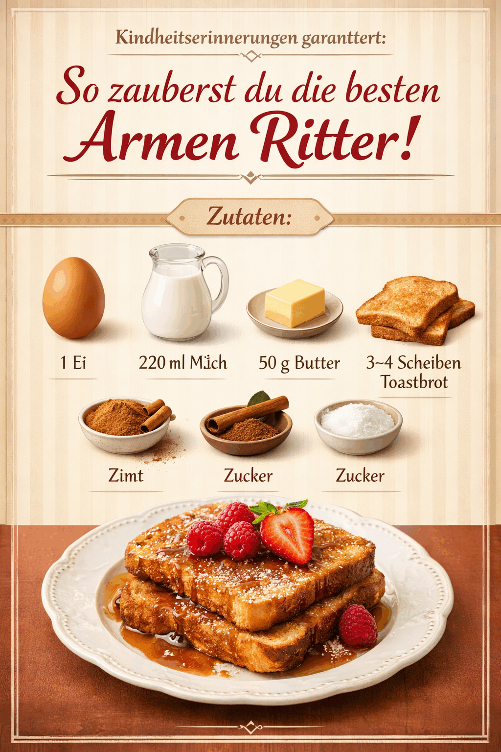 Kindheitserinnerungen garantiert: So zauberst du die besten Armen Ritter!