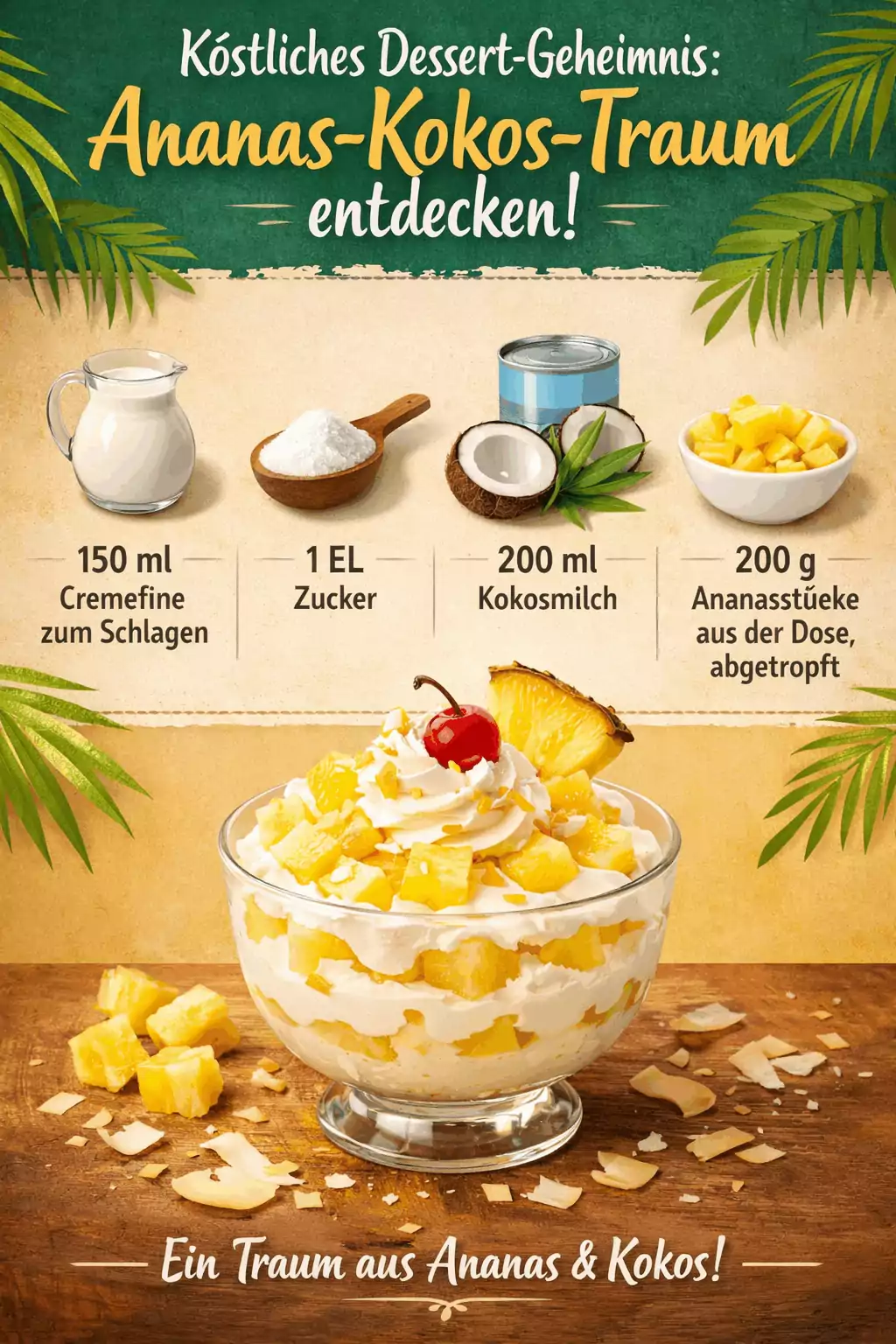 Köstliches Dessert-Geheimnis: Ananas-Kokos-Traum entdecken!