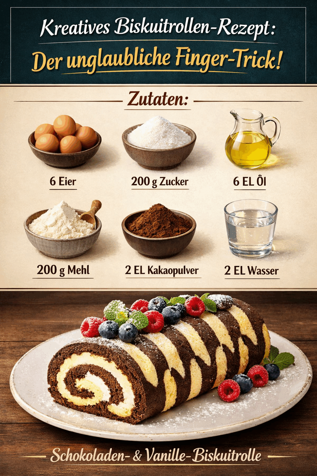 Kreatives Biskuitrollen-Rezept: Der unglaubliche Finger-Trick!