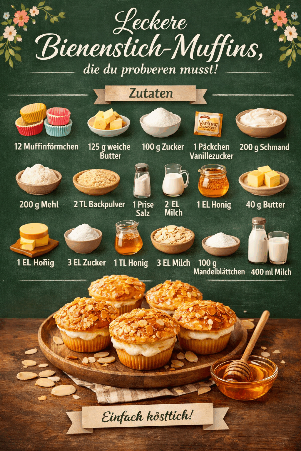 Leckere Bienenstich-Muffins, die du probieren musst!