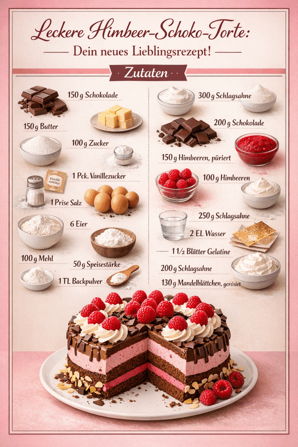 Leckere Himbeer-Schoko-Torte: Dein neues Lieblingsrezept!