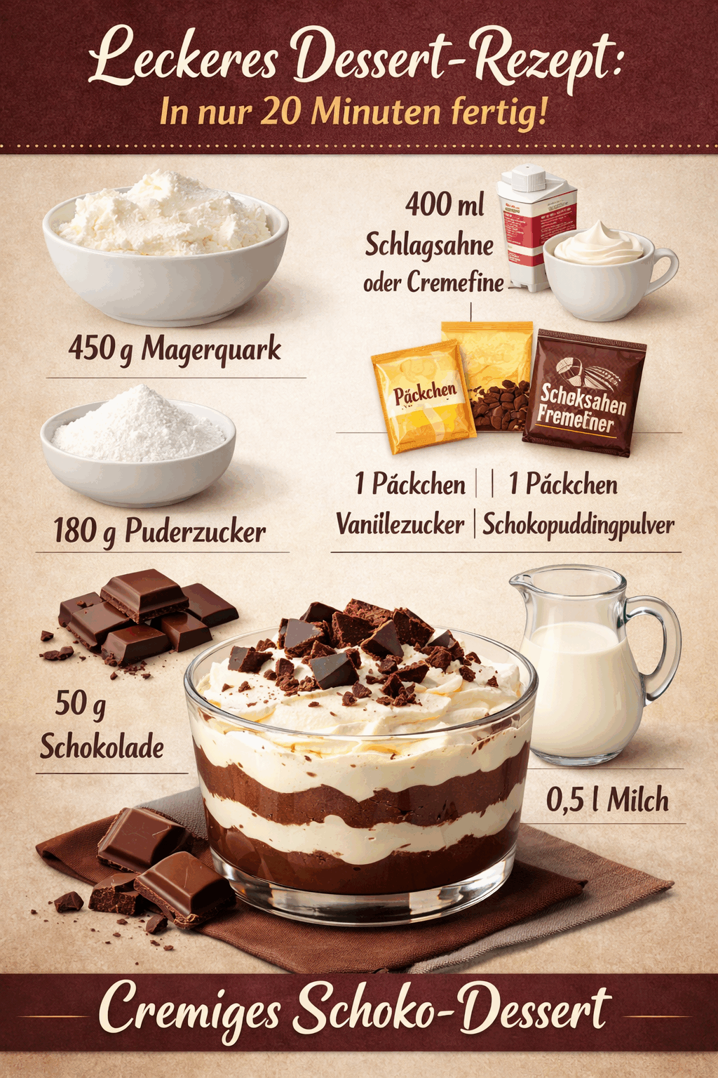 Leckeres Dessert-Rezept: In nur 20 Minuten fertig!