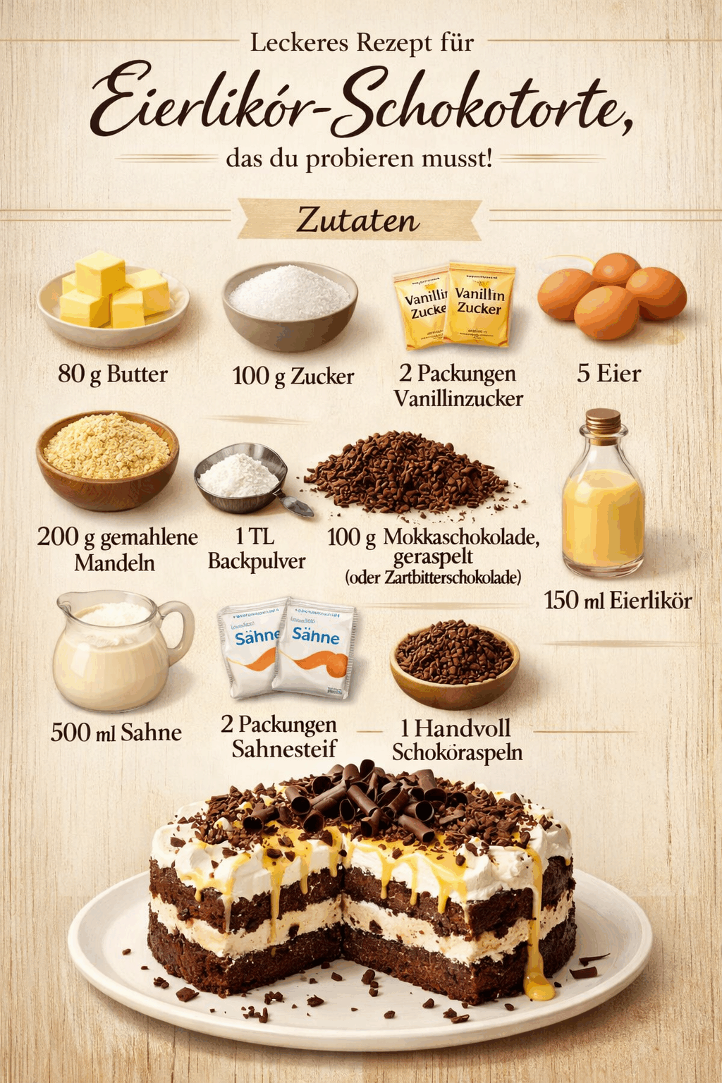 Leckeres Rezept für Eierlikör-Schokotorte, das du probieren musst!