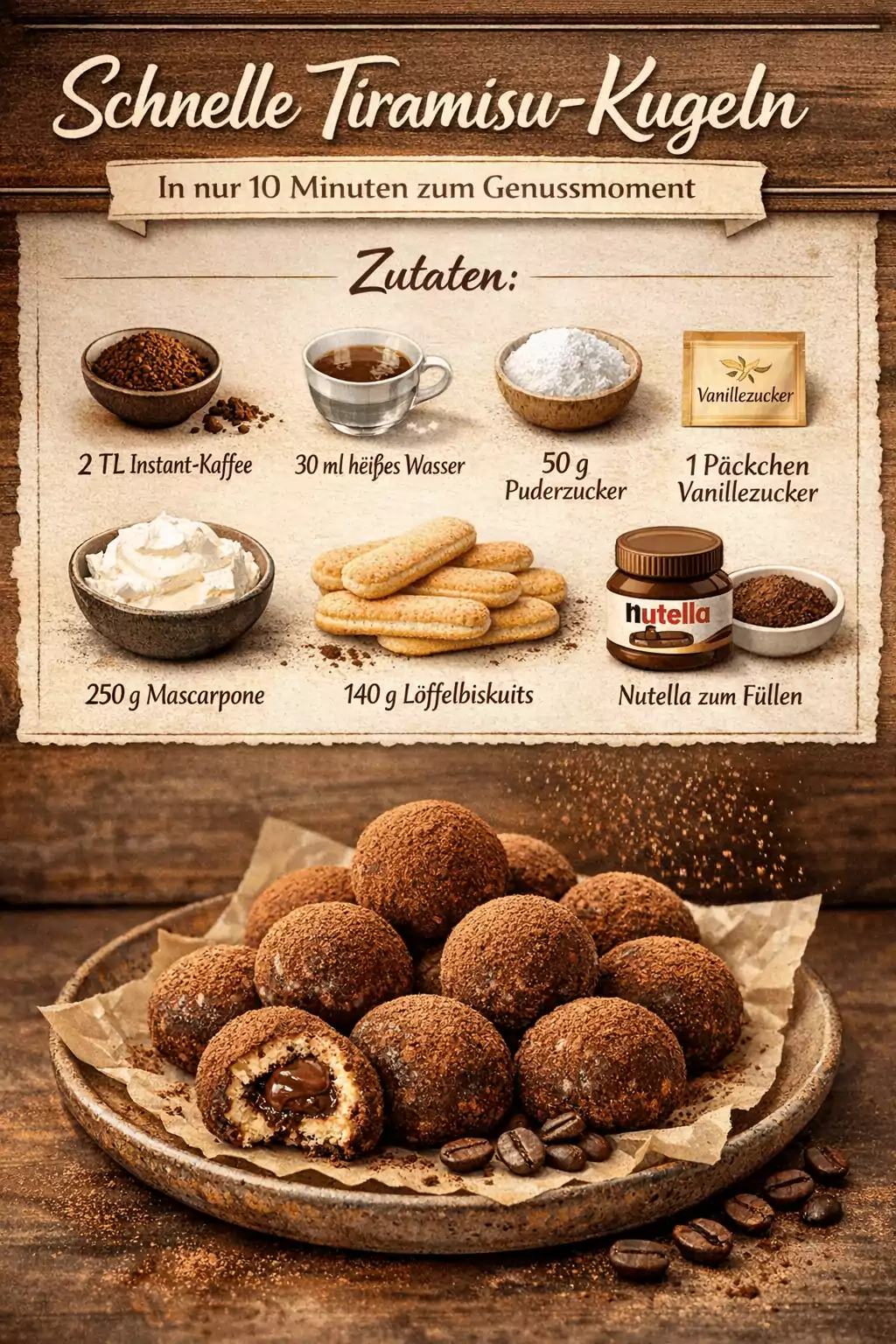 Schnelle Tiramisu-Kugeln: In nur 10 Minuten zum Genussmoment