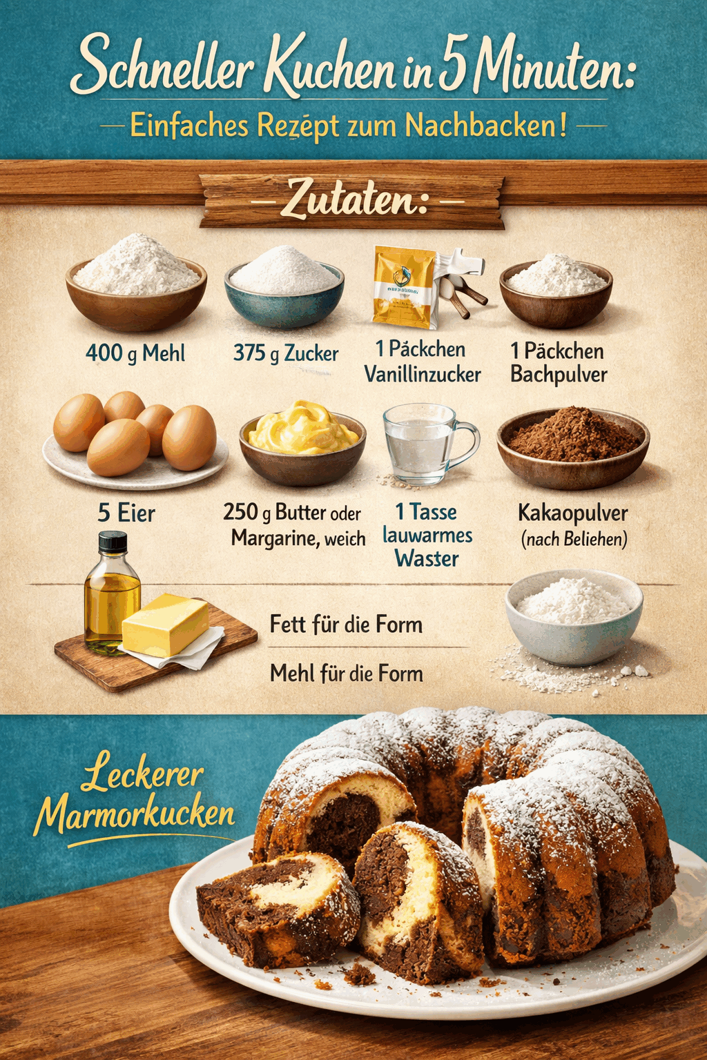 Schneller Kuchen in 5 Minuten: Einfaches Rezept zum Nachbacken!