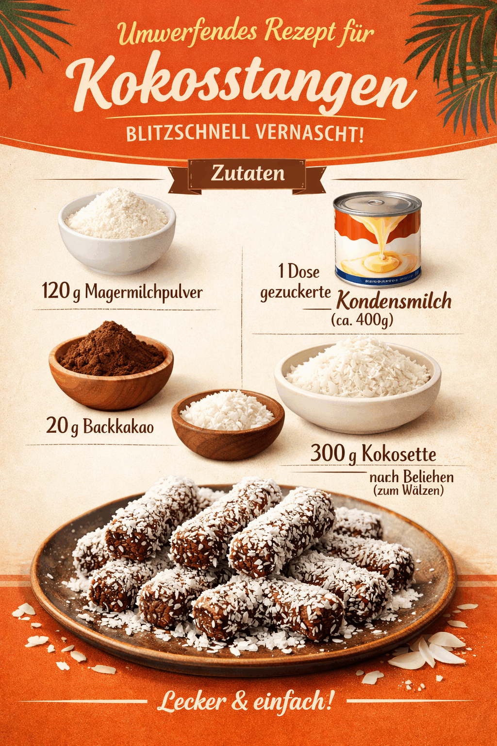 Umwerfendes Rezept für Kokosstangen – Blitzschnell vernascht!