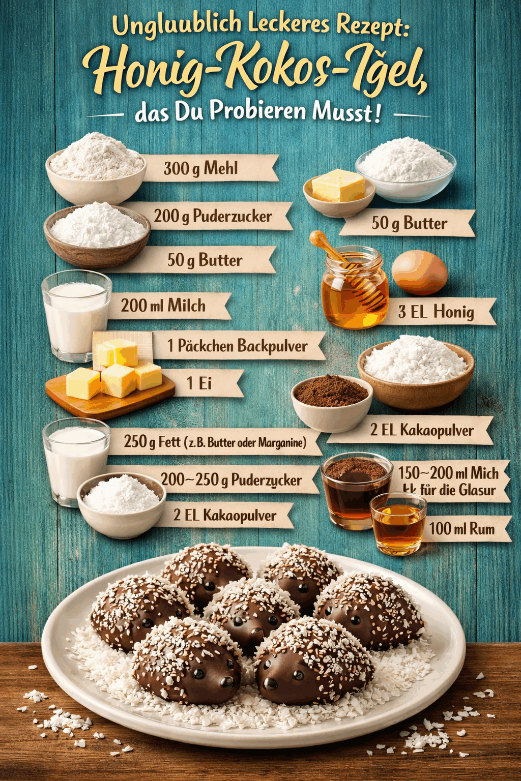 Unglaublich Leckeres Rezept: Honig-Kokos-Igel, das Du Probieren Musst!