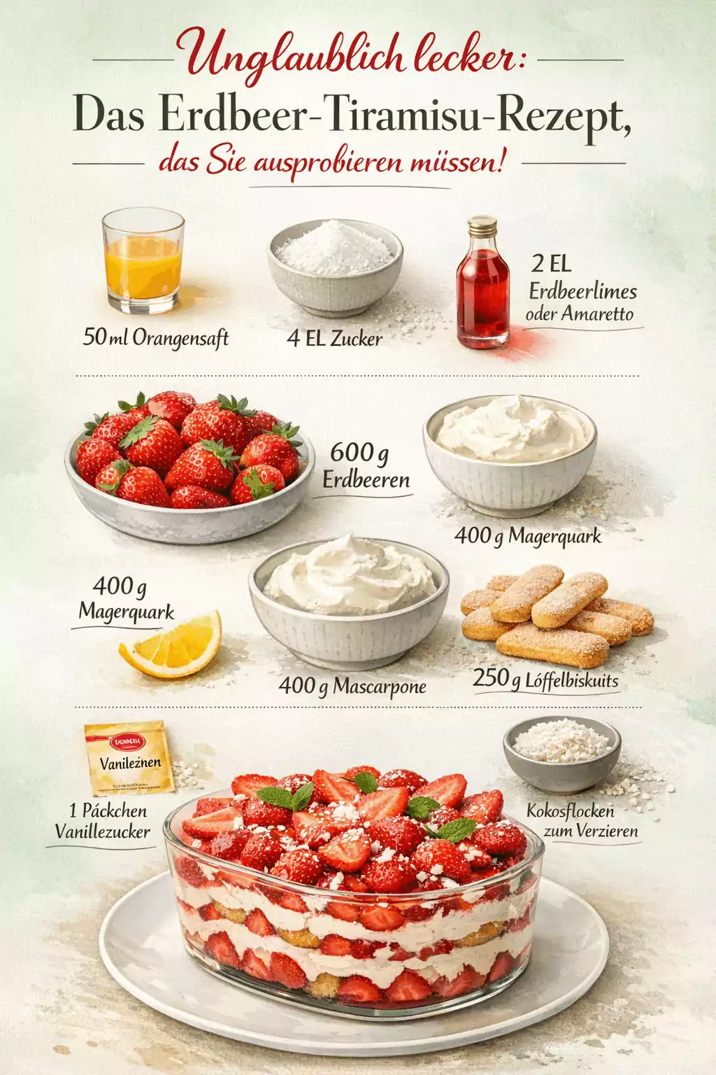 Unglaublich lecker: Das Erdbeer-Tiramisu-Rezept, das Sie ausprobieren müssen!