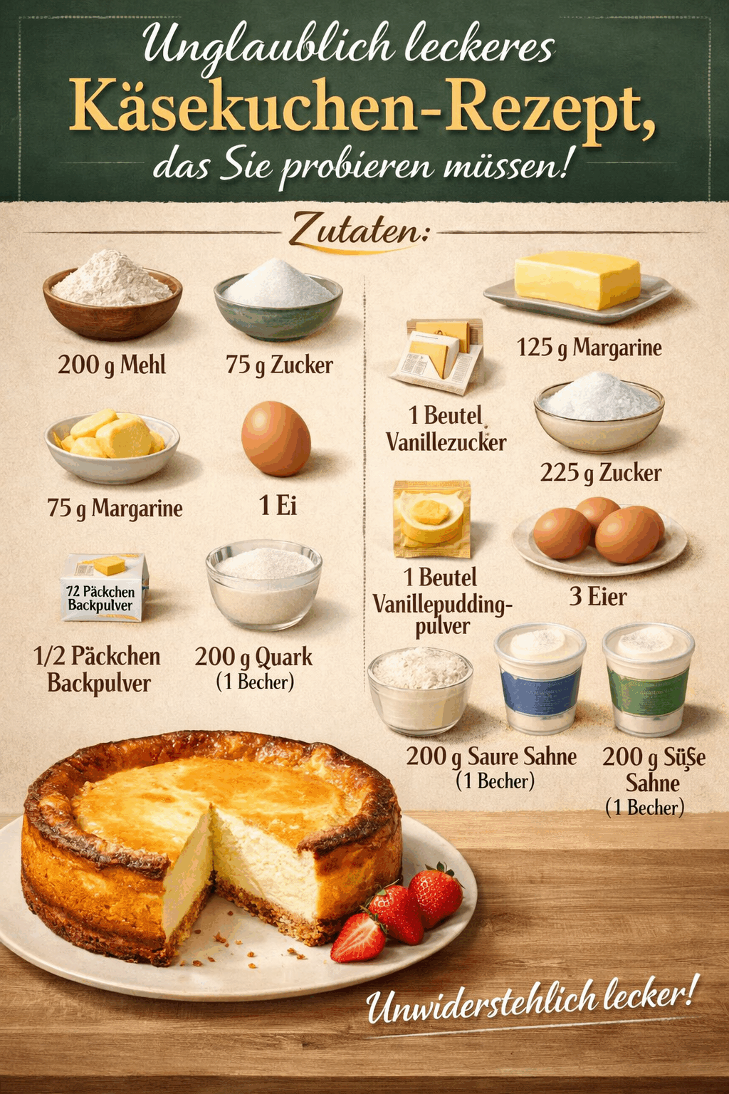 Unglaublich leckeres Käsekuchen-Rezept, das Sie probieren müssen!