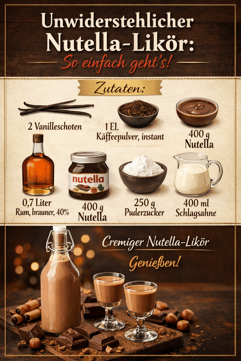 Unwiderstehlicher Nutella-Likör: So einfach geht's!