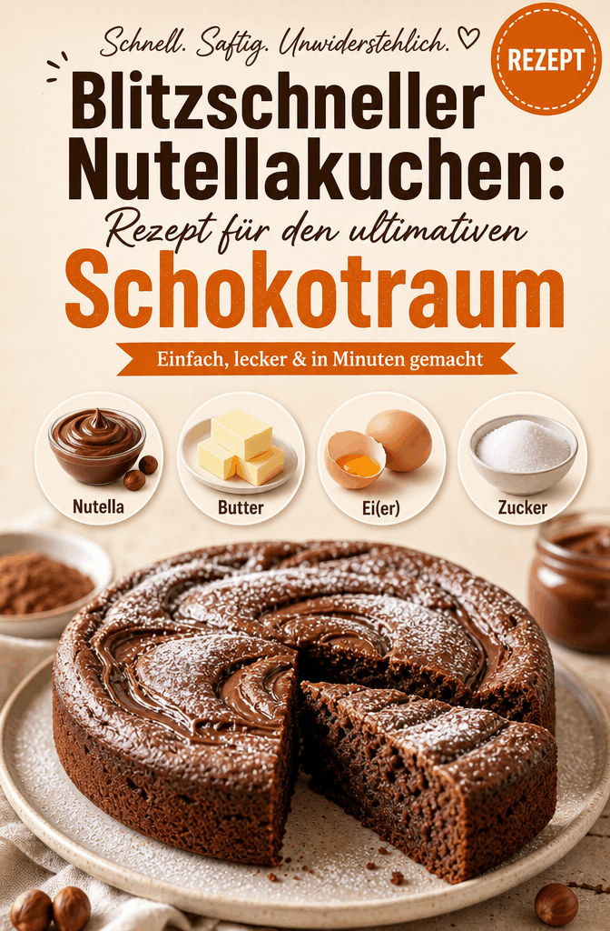 Blitzschneller Nutellakuchen: Rezept für den ultimativen Schokotraum