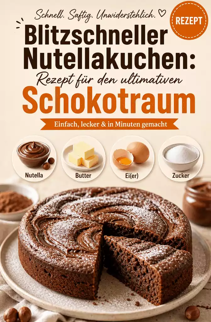 Blitzschneller Nutellakuchen: Rezept für den ultimativen Schokotraum