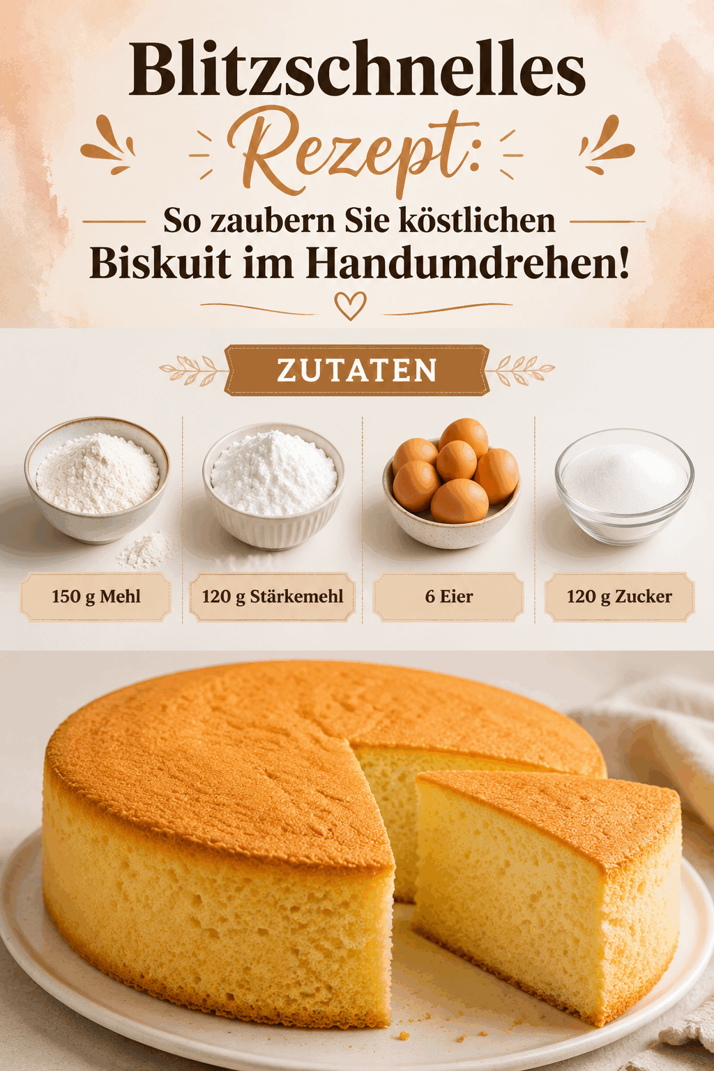 Blitzschnelles Rezept: So zaubern Sie köstlichen Biskuit im Handumdrehen!
