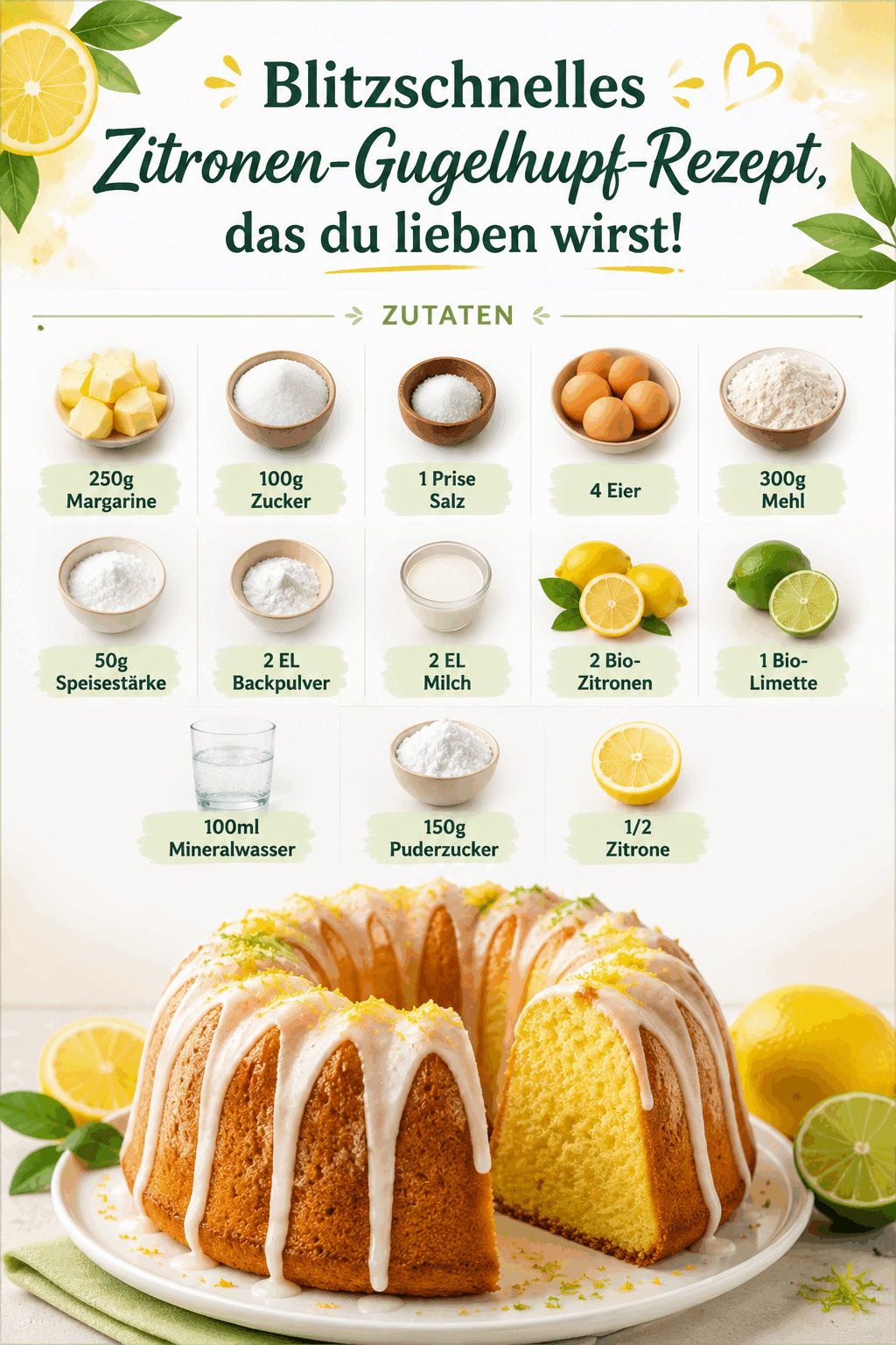 Blitzschnelles Zitronen-Gugelhupf-Rezept, das du lieben wirst!