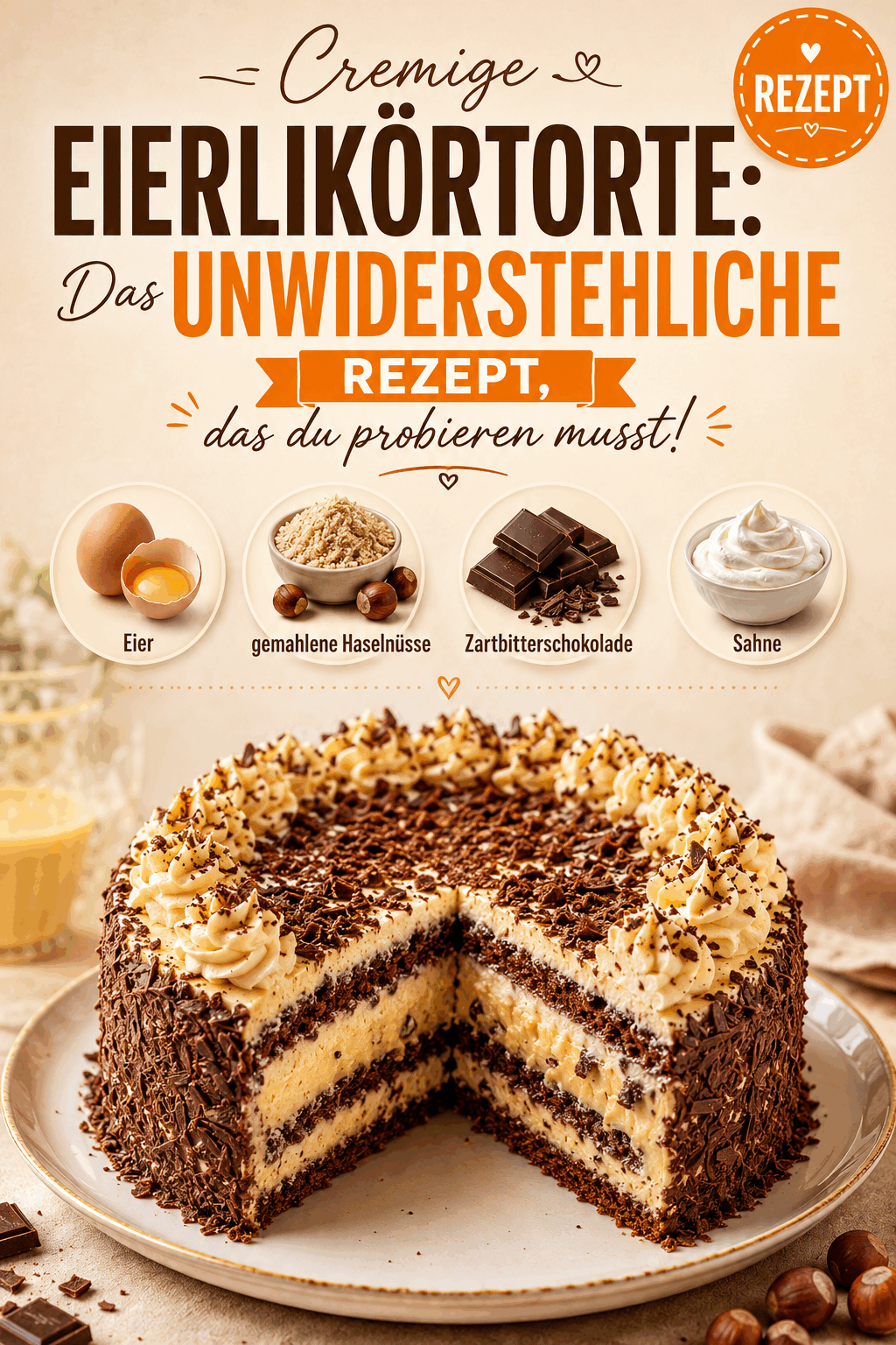 Cremige Eierlikörtorte: Das unwiderstehliche Rezept, das du probieren musst!