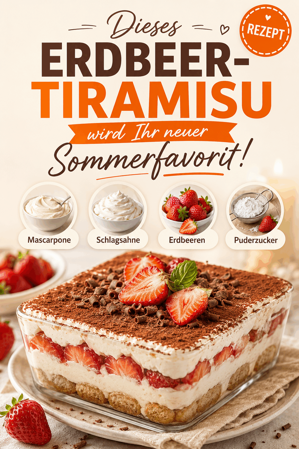 Dieses Erdbeer-Tiramisu wird Ihr neuer Sommerfavorit!