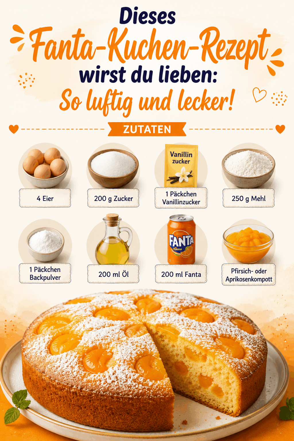 Dieses Fanta-Kuchen-Rezept wirst du lieben: So luftig und lecker!