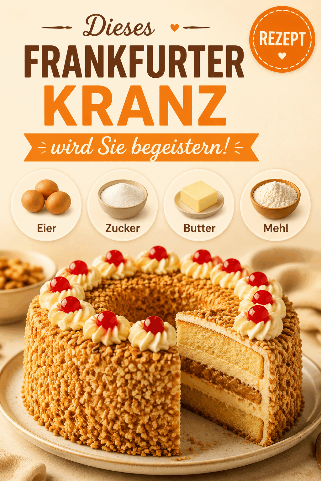 Dieses Frankfurter Kranz Rezept wird Sie begeistern!