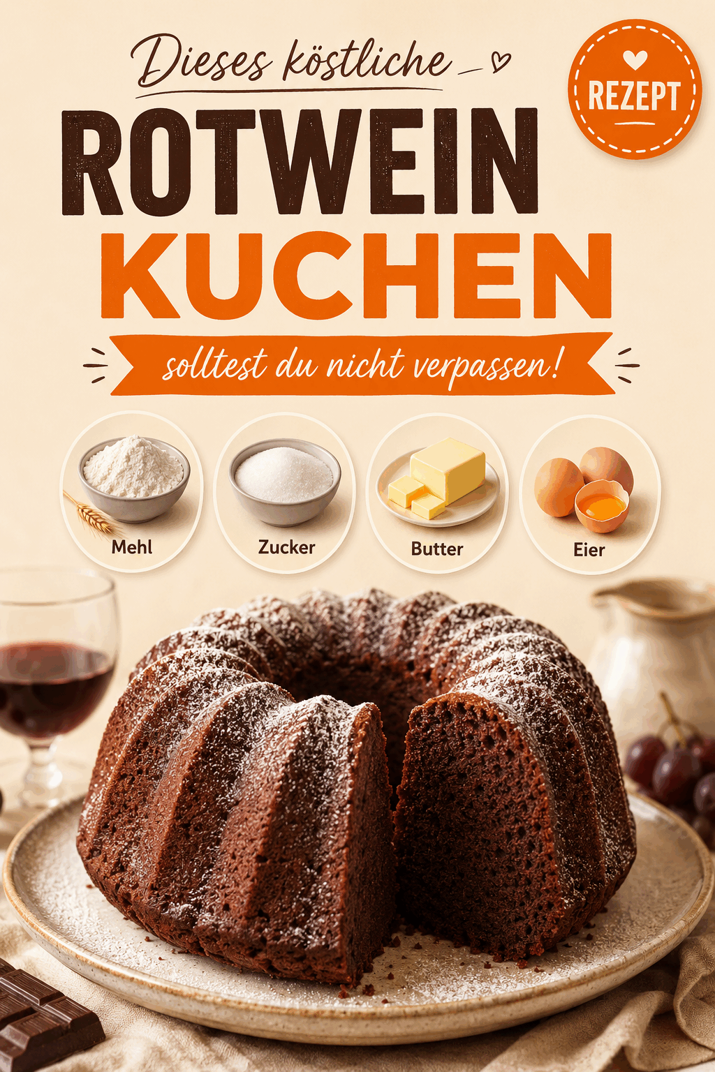 Dieses köstliche Rotweinkuchen-Rezept solltest du nicht verpassen!