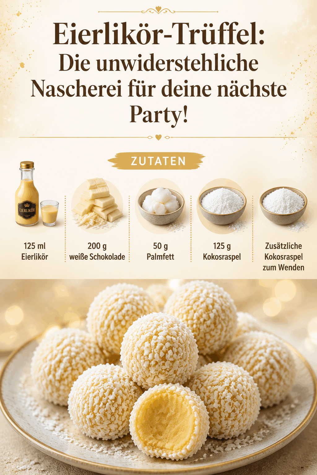Eierlikör-Trüffel: Die unwiderstehliche Nascherei für deine nächste Party!