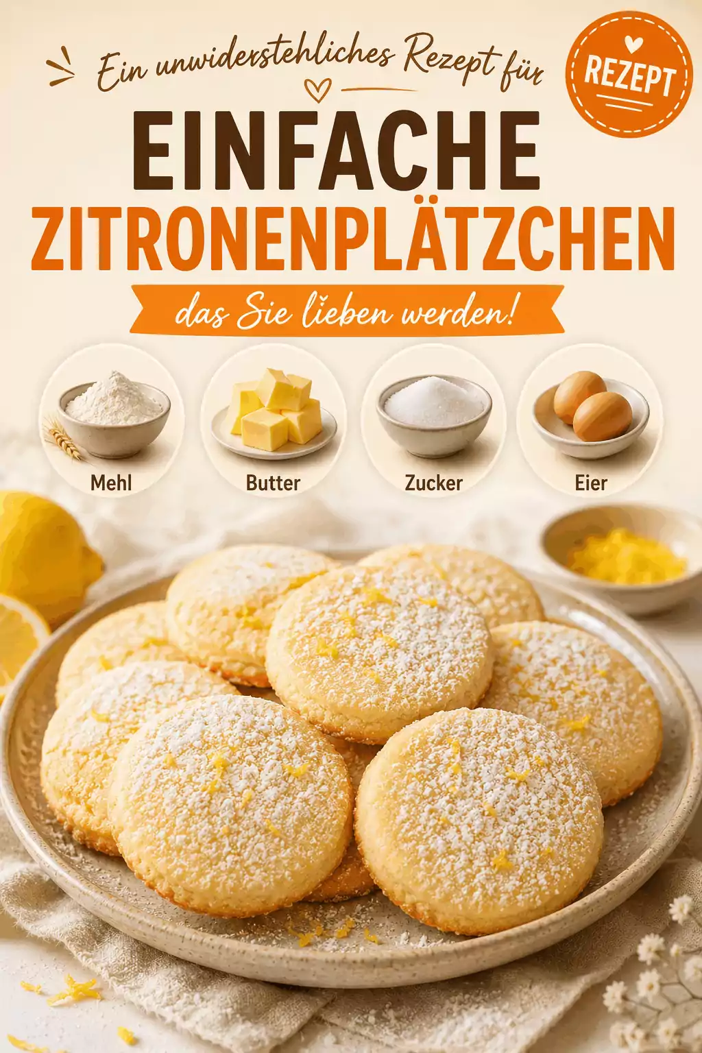 Ein unwiderstehliches Rezept für einfache Zitronenplätzchen, das Sie lieben werden!