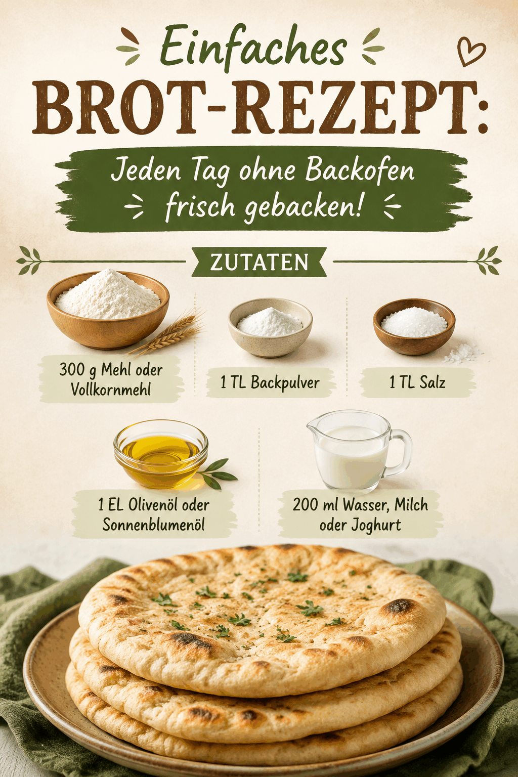 Einfaches Brot-Rezept: Jeden Tag ohne Backofen frisch gebacken!