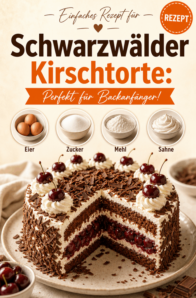Einfaches Rezept für Schwarzwälder Kirschtorte: Perfekt für Backanfänger!
