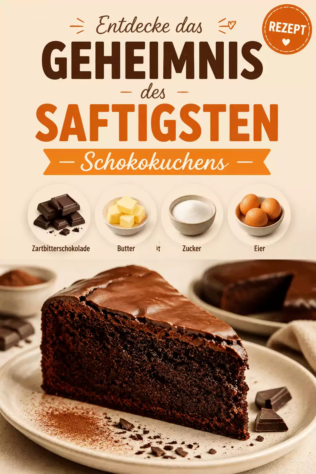 Entdecke das Geheimnis des saftigsten Schokokuchens