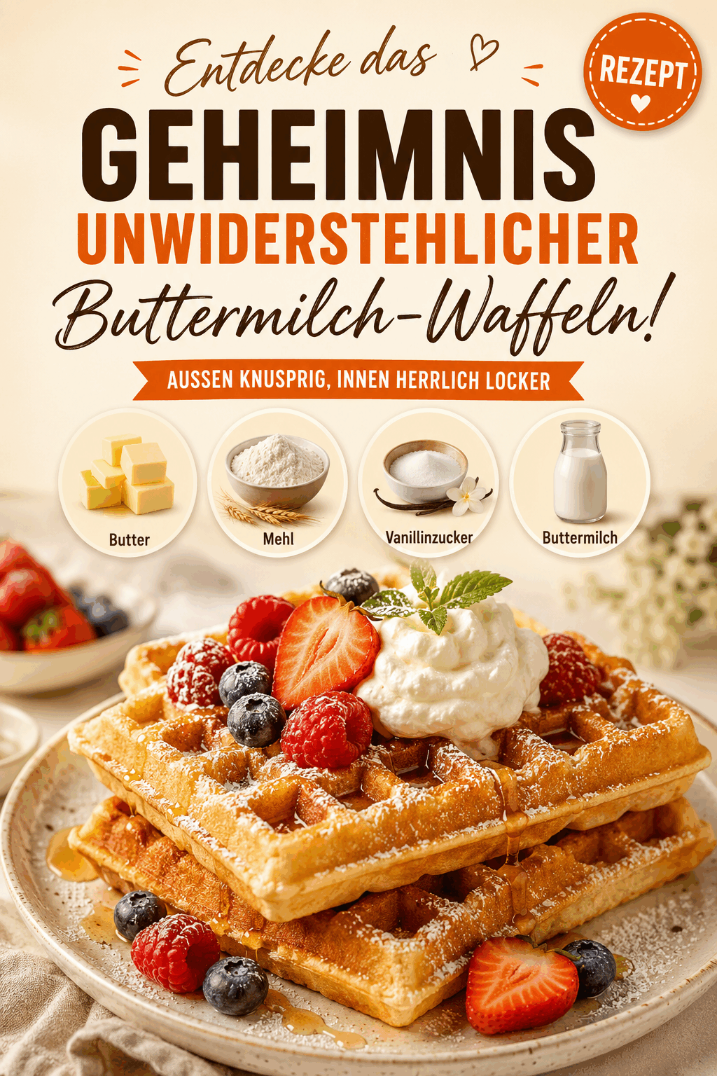 Entdecke das Geheimnis unwiderstehlicher Buttermilch-Waffeln!