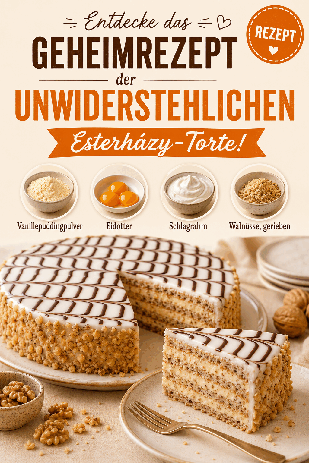Entdecke das Geheimrezept der unwiderstehlichen Esterházy-Torte!
