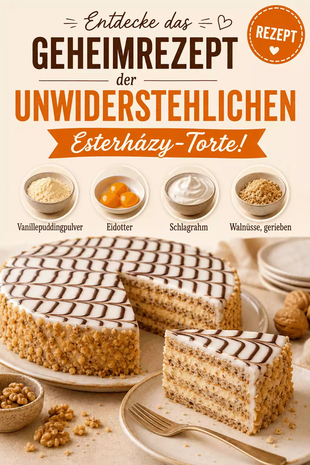 Entdecke das Geheimrezept der unwiderstehlichen Esterházy-Torte!