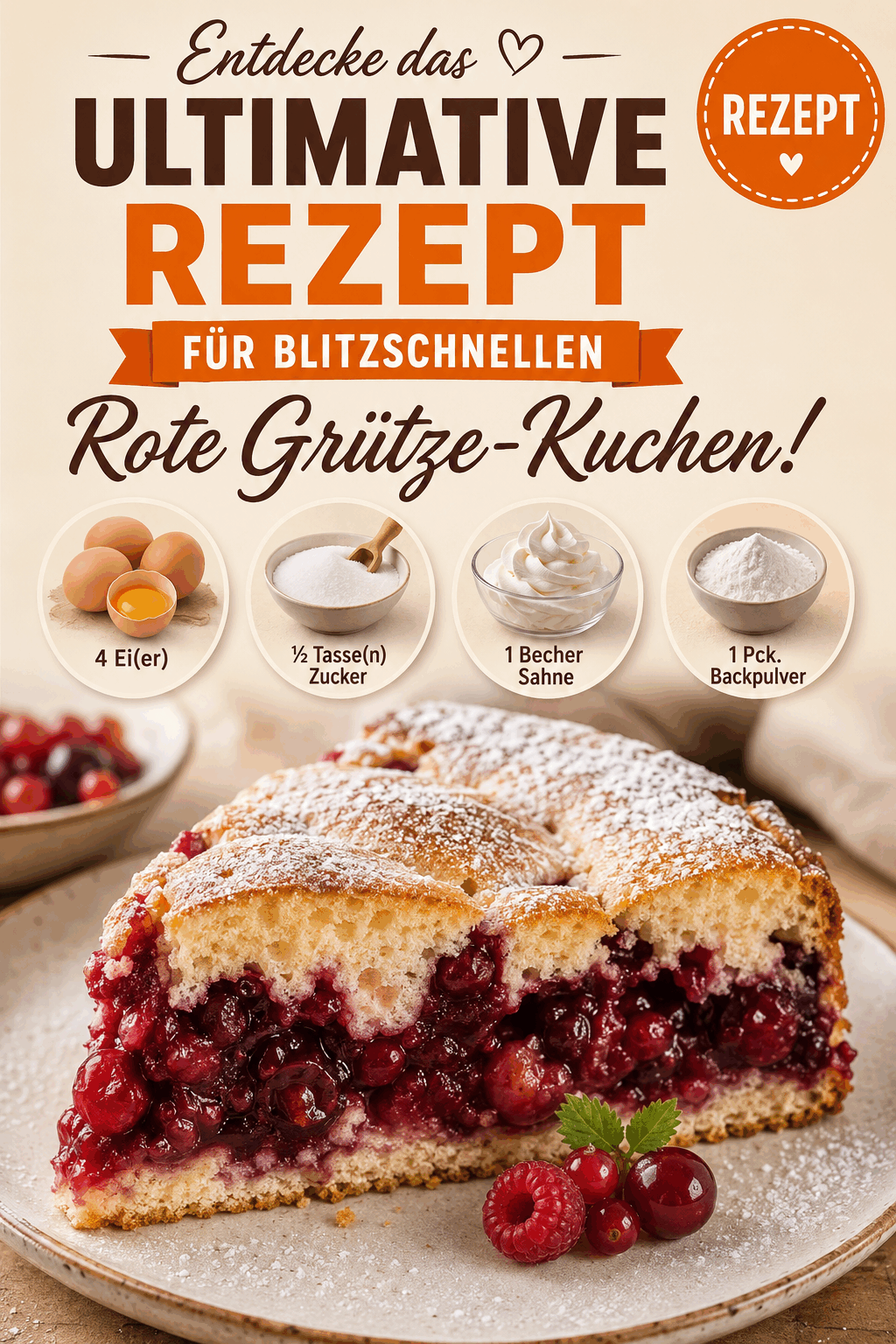 Entdecke das ultimative Rezept für blitzschnellen Rote Grütze-Kuchen!