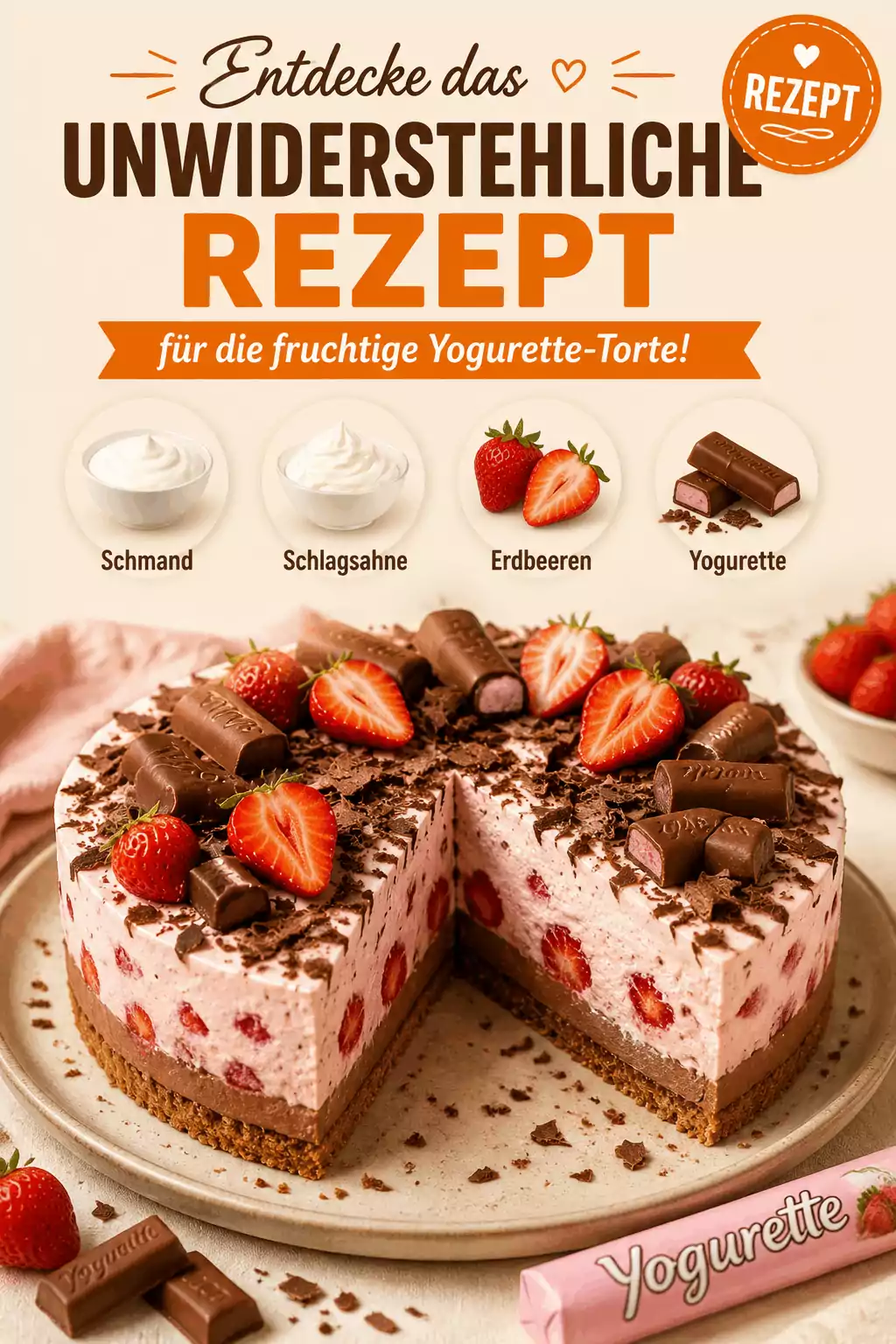 Entdecke das unwiderstehliche Rezept für die fruchtige Yogurette-Torte!