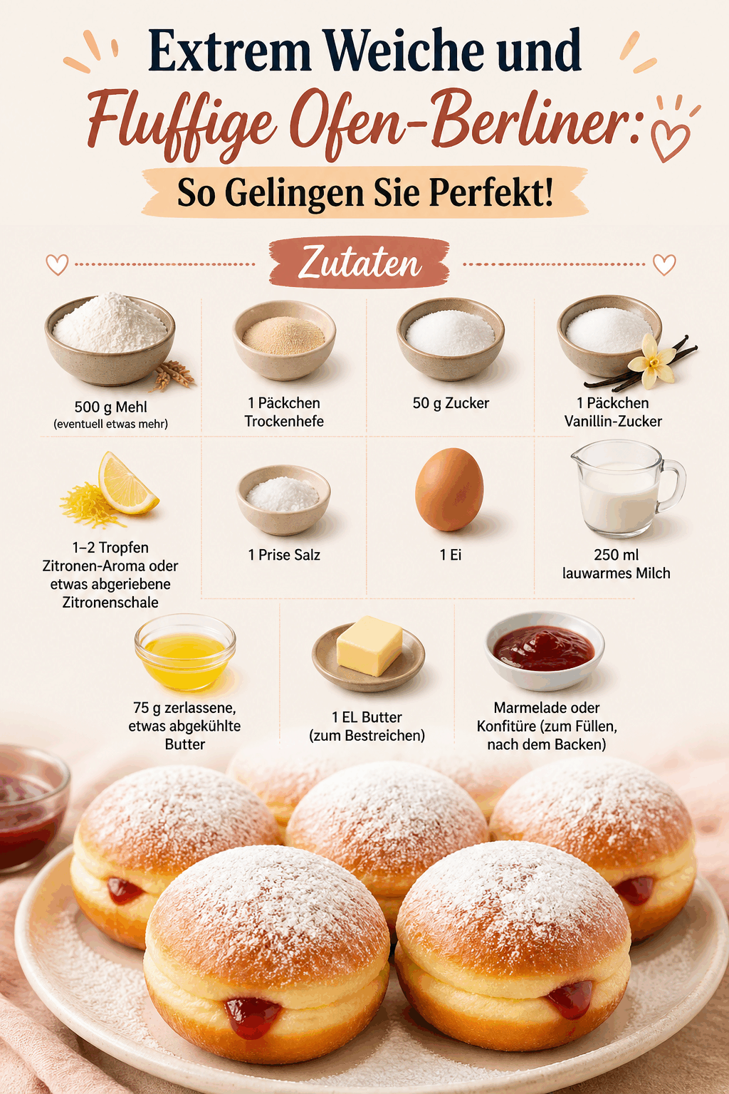 Extrem Weiche und Fluffige Ofen-Berliner: So Gelingen Sie Perfekt!