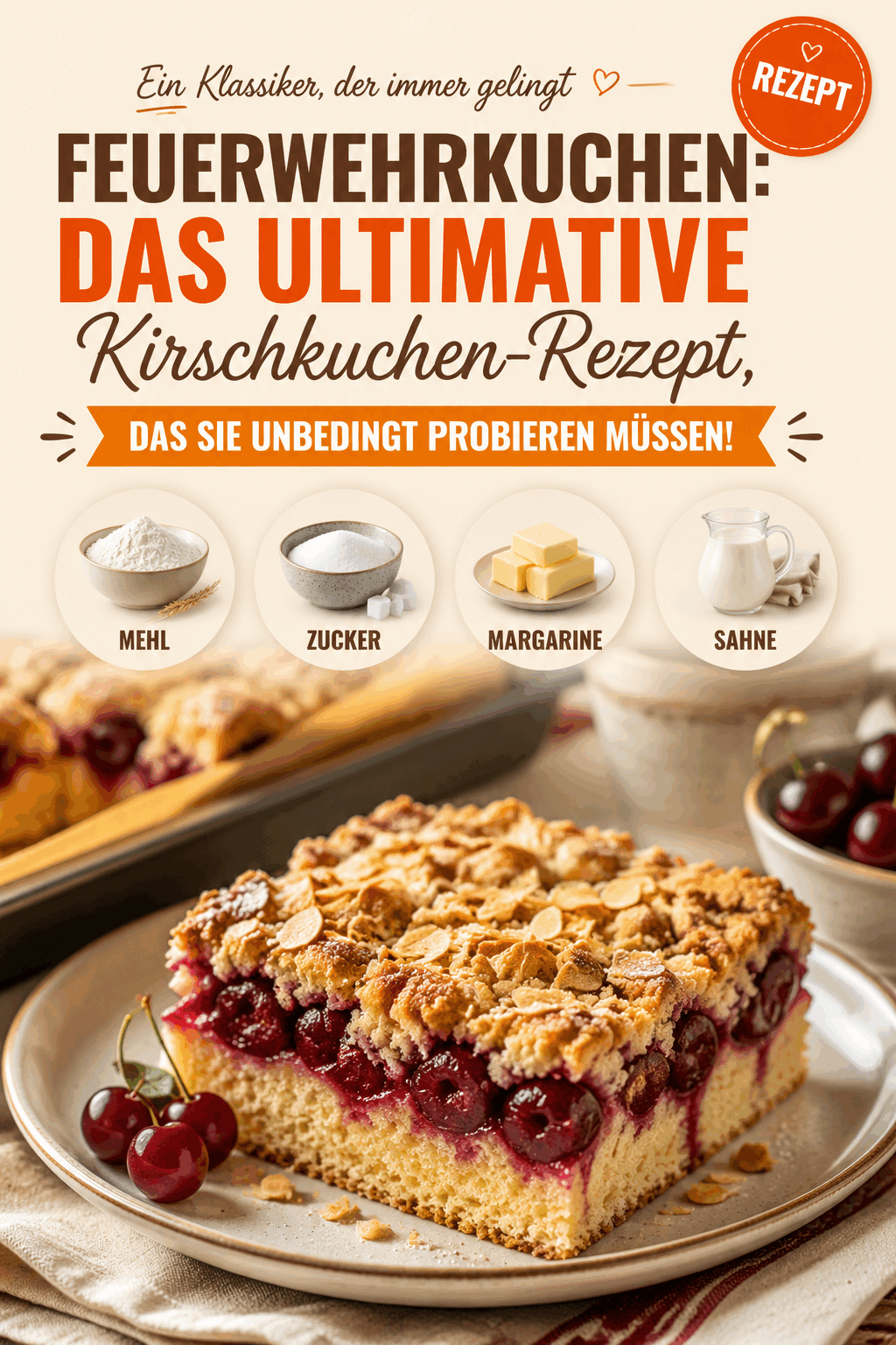 Feuerwehrkuchen: Das ultimative Kirschkuchen-Rezept, das Sie unbedingt probieren müssen!