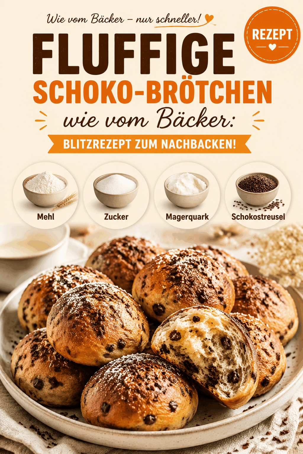 Fluffige Schoko-Brötchen wie vom Bäcker: Blitzrezept zum Nachbacken!