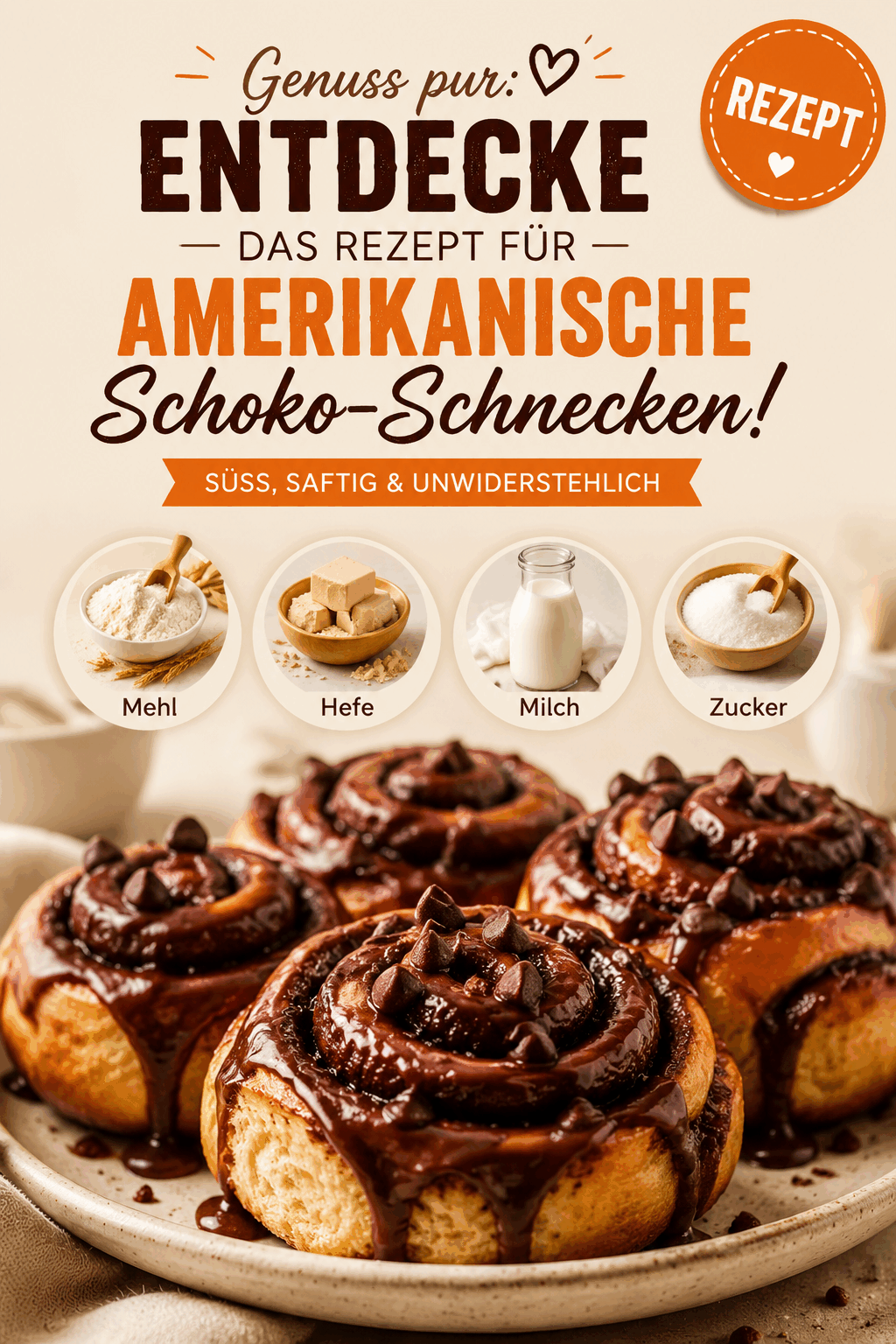 Genuss pur: Entdecke das Rezept für Amerikanische Schoko-Schnecken!