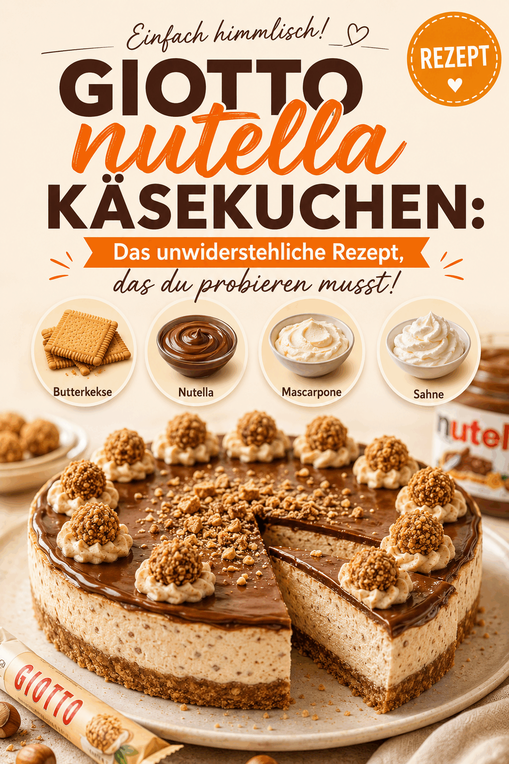 Giotto Nutella Käsekuchen: Das unwiderstehliche Rezept, das du probieren musst!