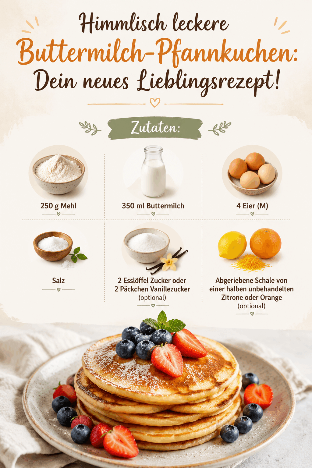Himmlisch leckere Buttermilch-Pfannkuchen: Dein neues Lieblingsrezept!