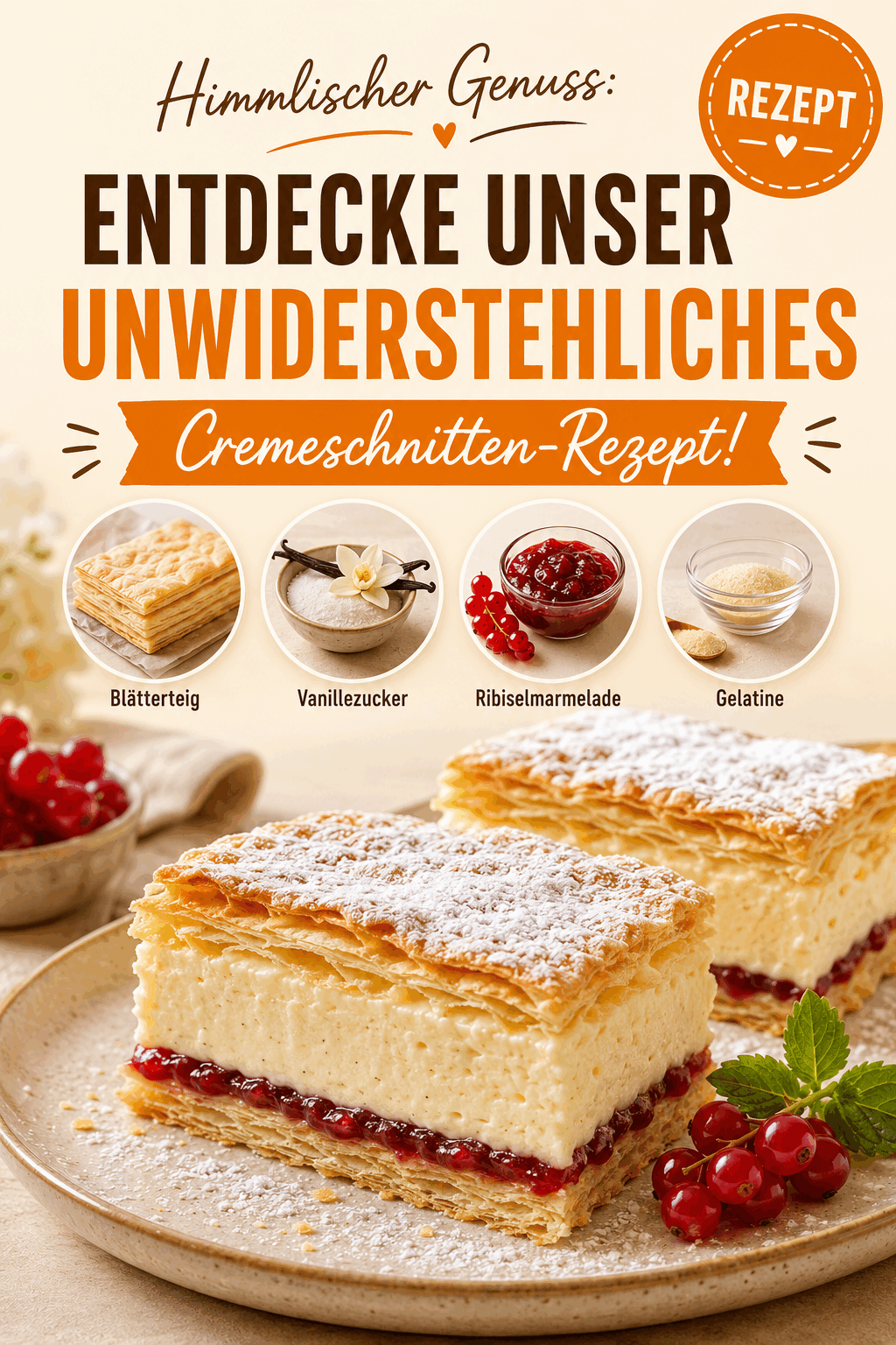 Himmlischer Genuss: Entdecke unser unwiderstehliches Cremeschnitten-Rezept!