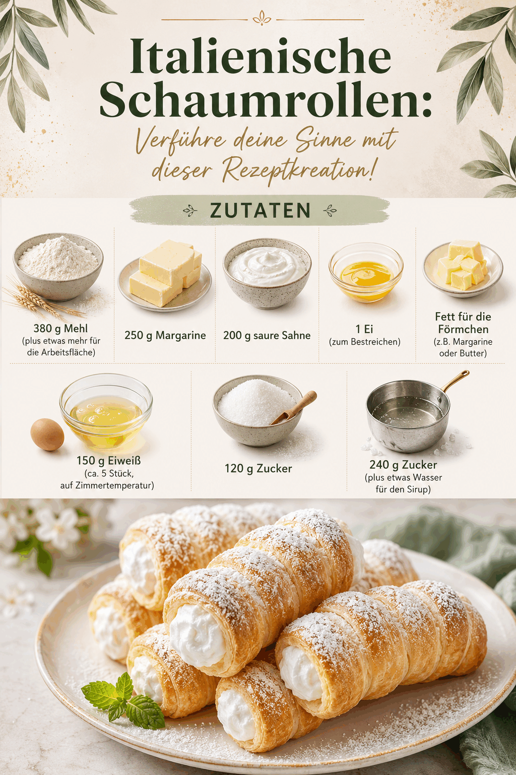 Italienische Schaumrollen: Verführe deine Sinne mit dieser Rezeptkreation!