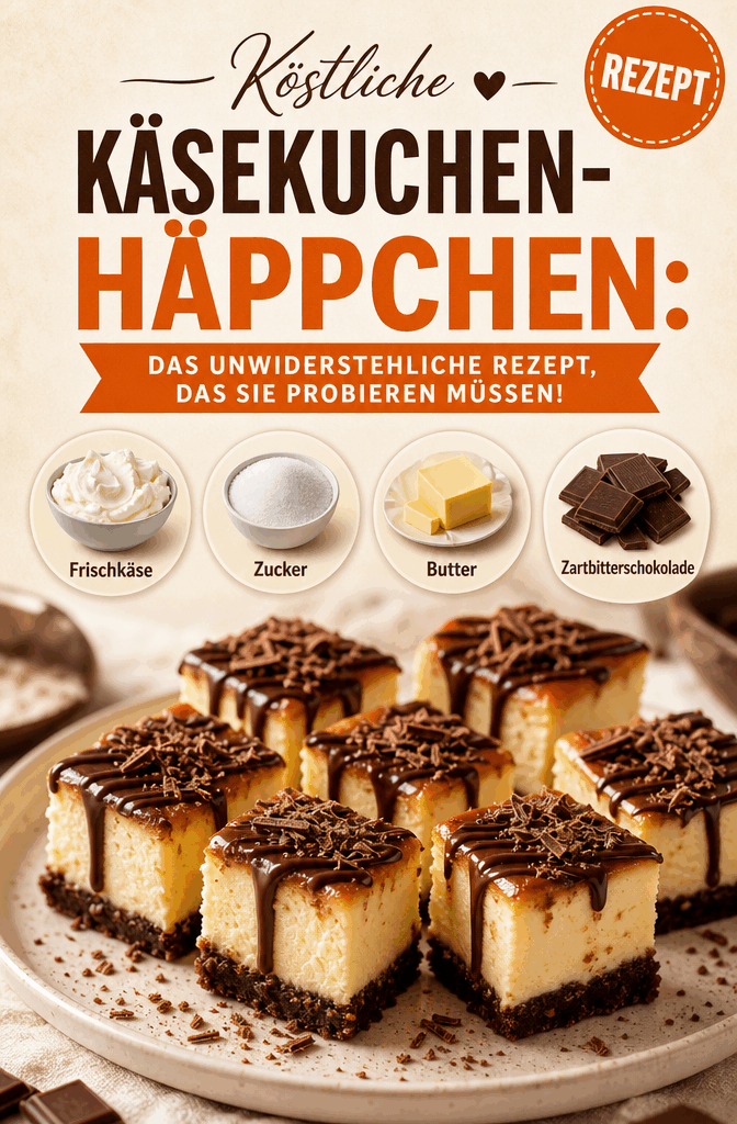 Köstliche Käsekuchen-Häppchen: Das unwiderstehliche Rezept, das Sie probieren müssen!