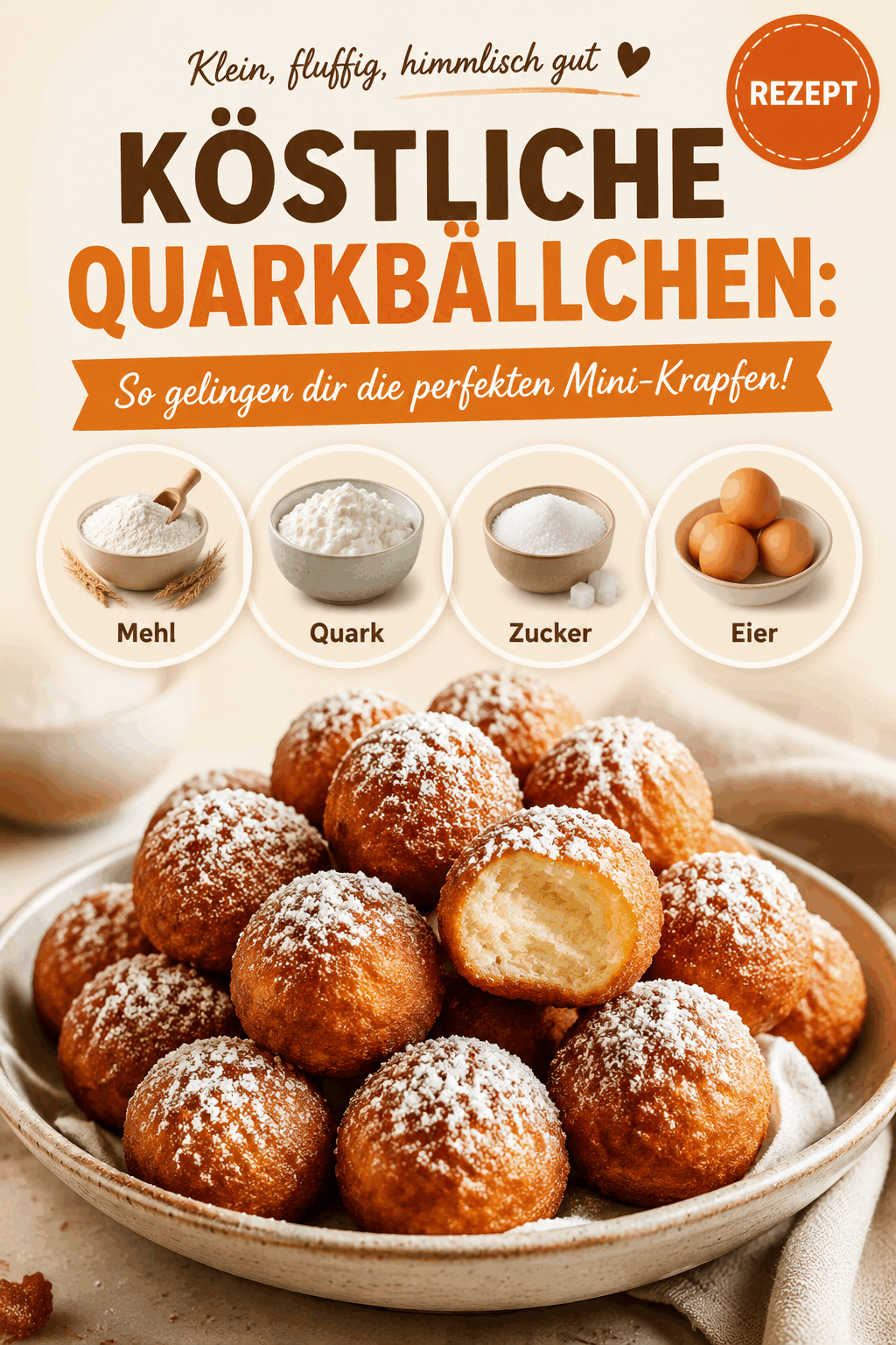 Köstliche Quarkbällchen: So gelingen dir die perfekten Mini-Krapfen!