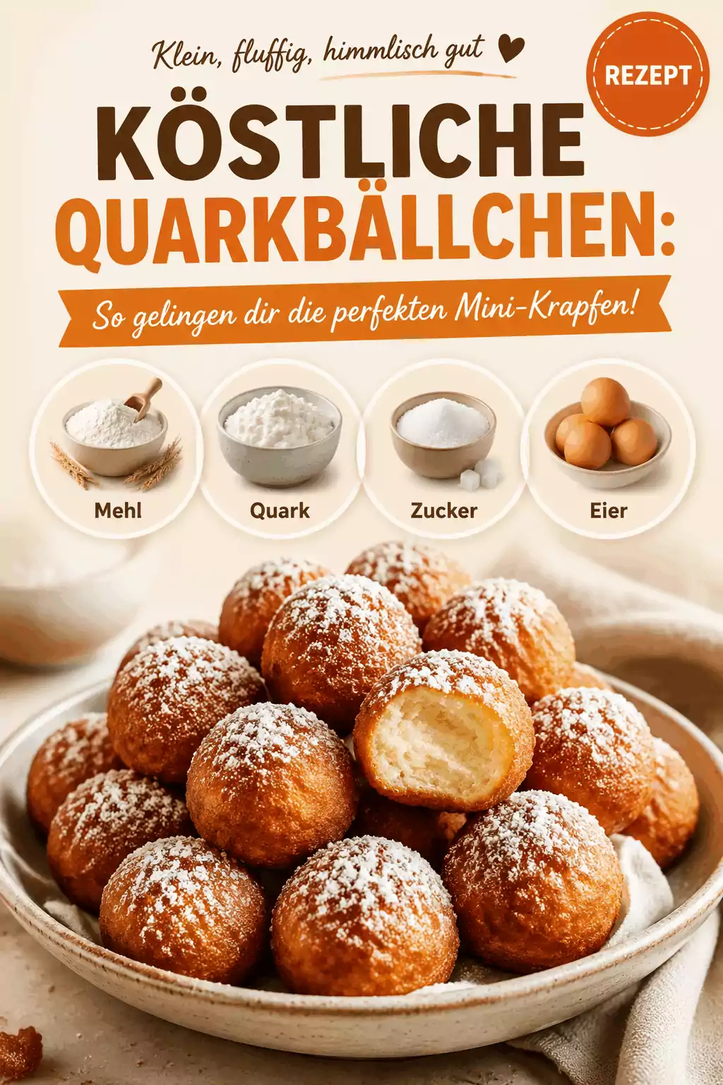 Köstliche Quarkbällchen: So gelingen dir die perfekten Mini-Krapfen!