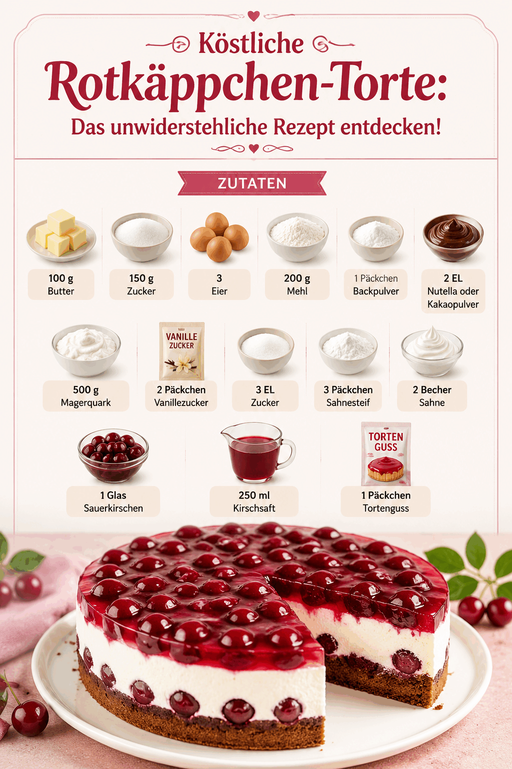 Köstliche Rotkäppchen-Torte: Das unwiderstehliche Rezept entdecken!