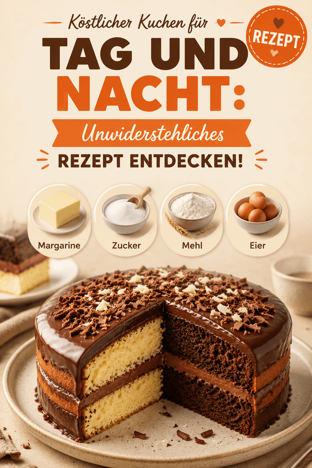 Köstlicher Kuchen für Tag und Nacht: Unwiderstehliches Rezept entdecken!